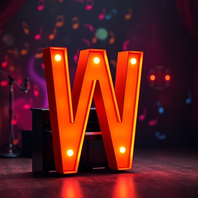 Piano — letter W