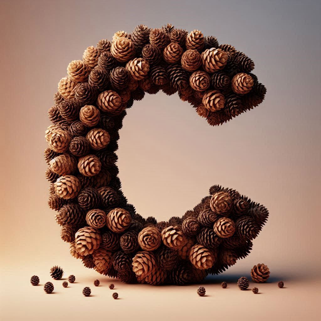 Pine cone — letter C