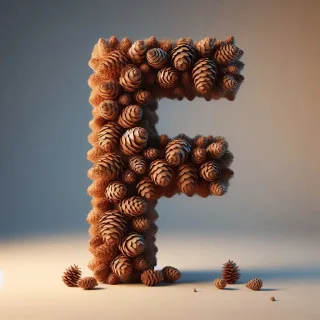 Pine cone — letter F