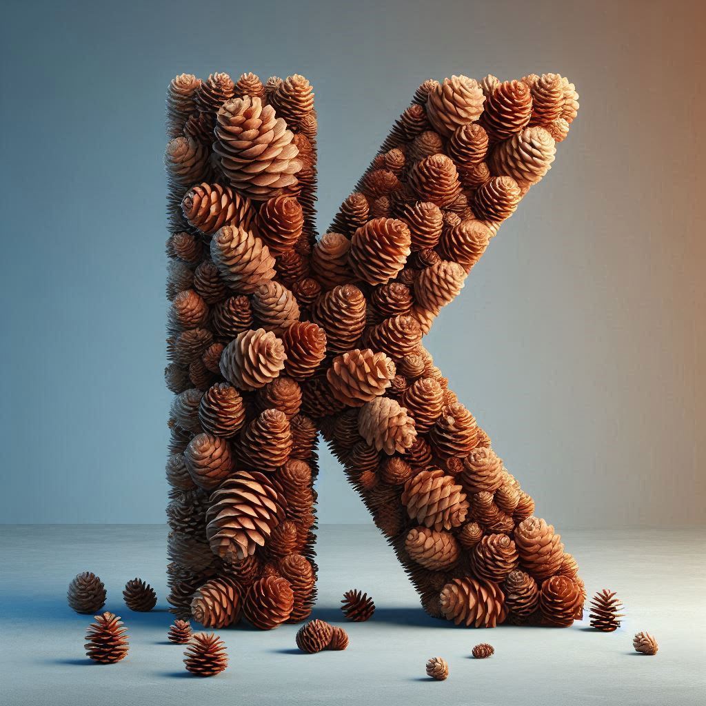 Pine cone — letter K