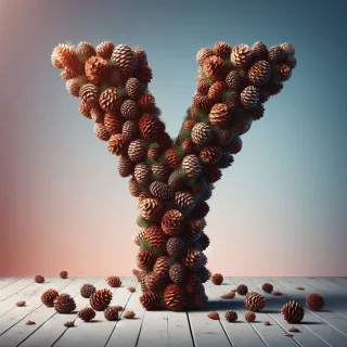 Pine cone — letter Y