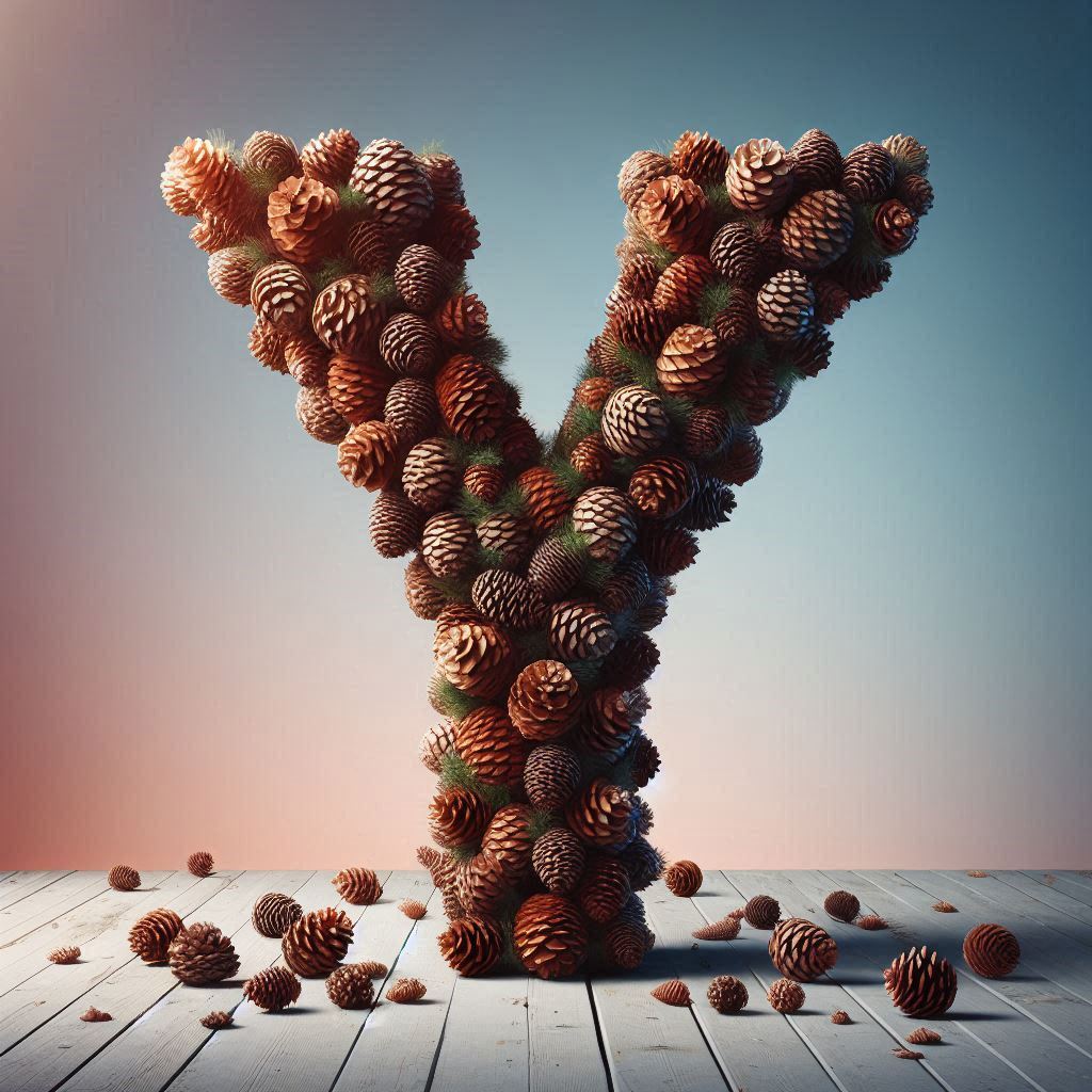 Pine cone — letter Y