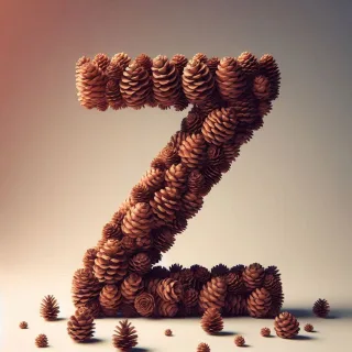 Pine cone — letter Z