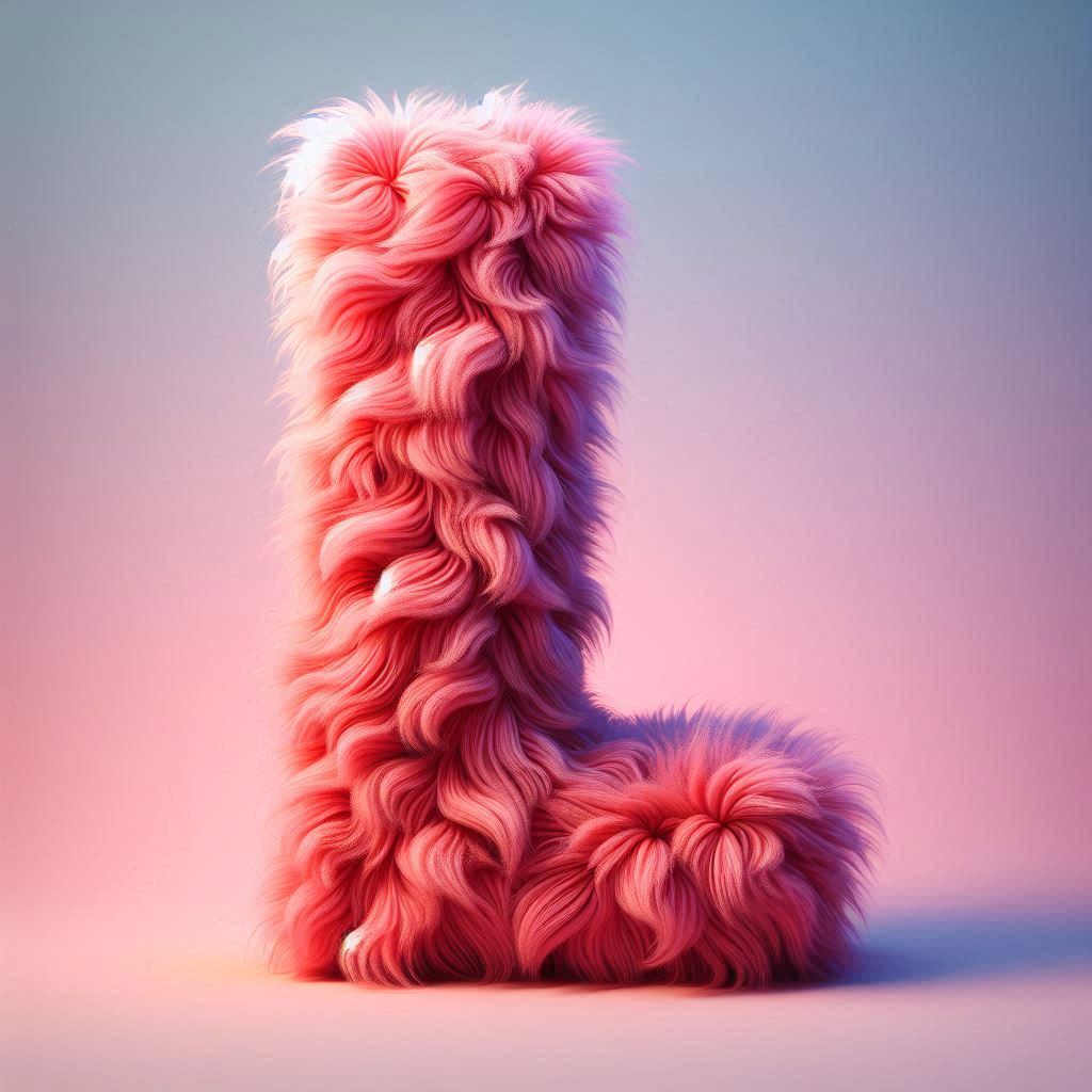 Pink fur — letter L