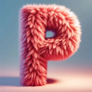 Pink fur — letter P