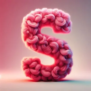 Pink fur — letter S