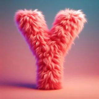 Pink fur — letter Y