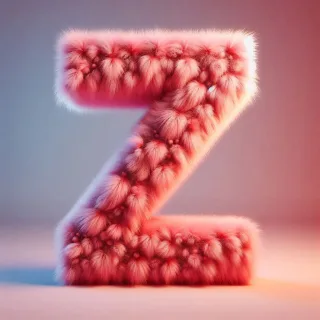 Pink fur — letter Z