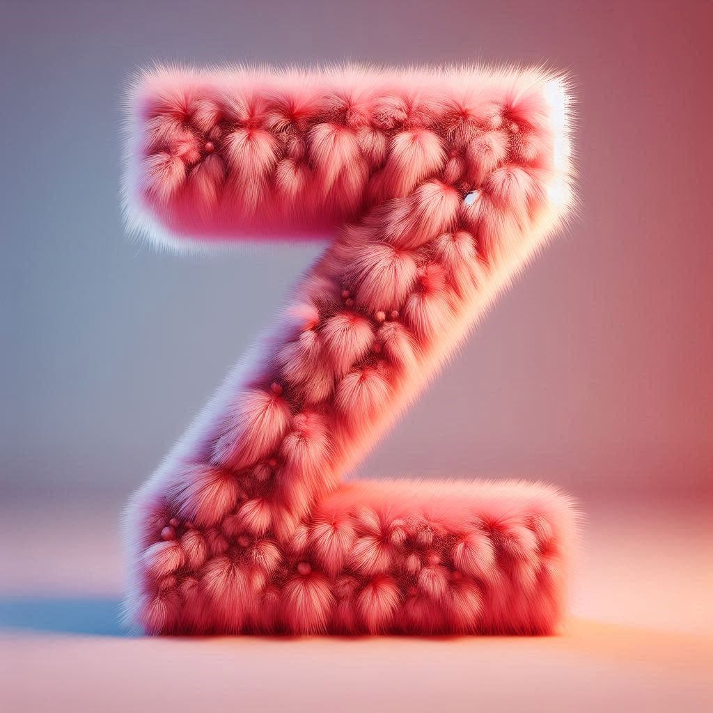 Pink fur — letter Z