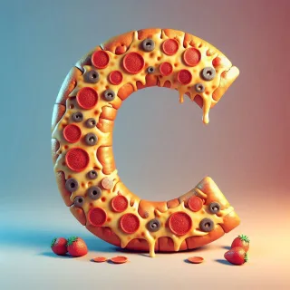 Pizza — letter C