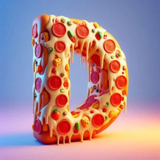 Pizza — letter D