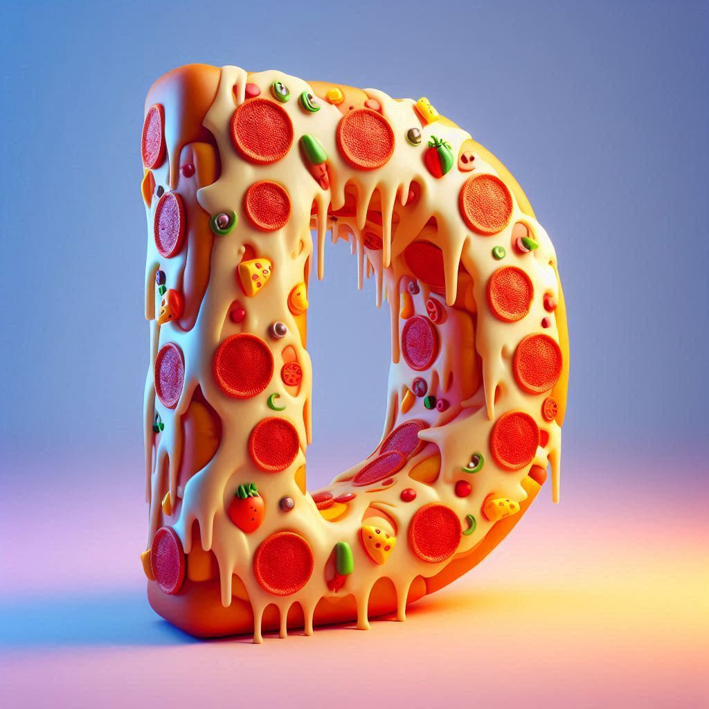 Pizza — letter D