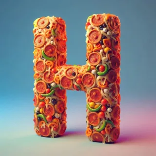 Pizza — letter H