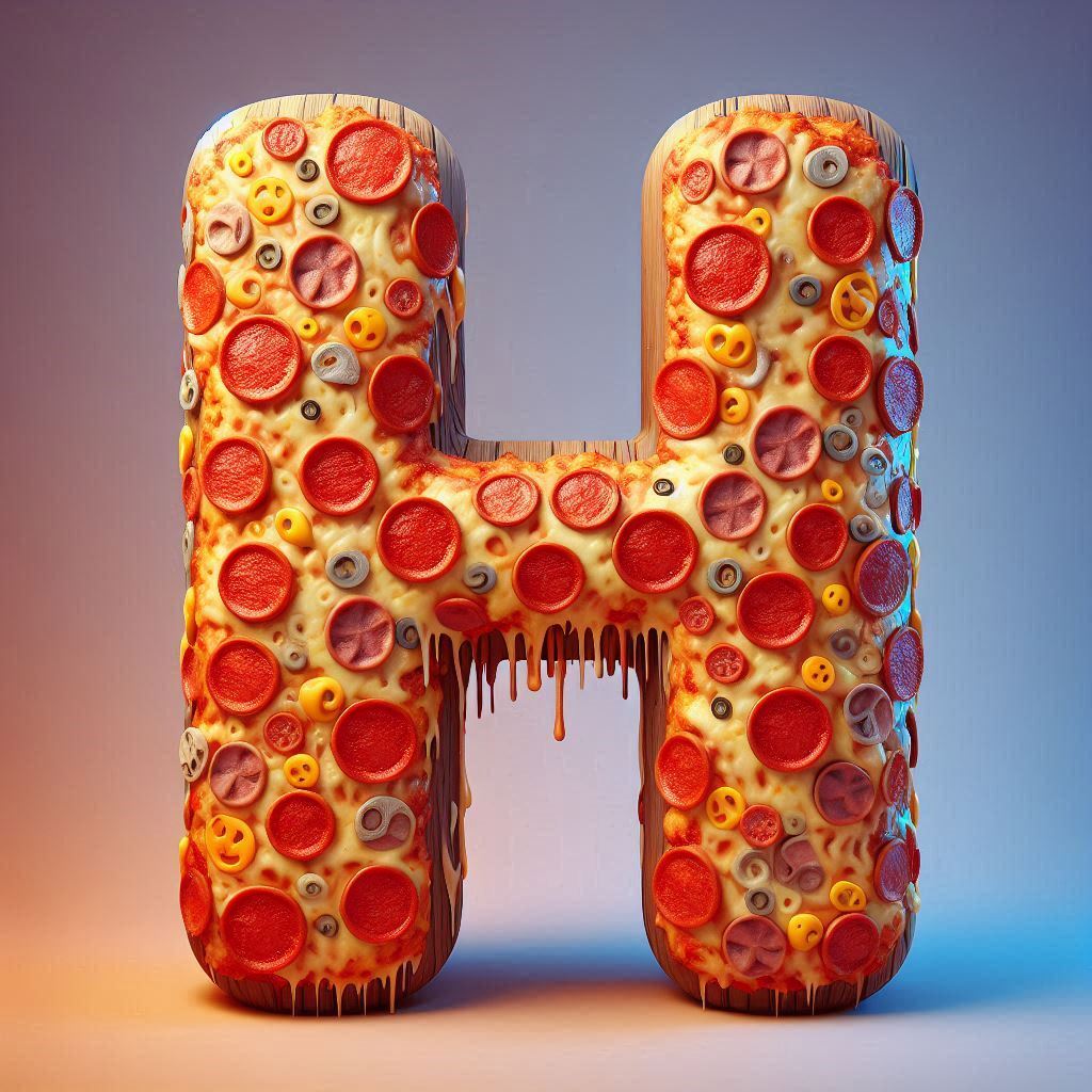 Pizza — letter H (variant 2)