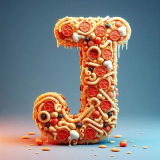 Pizza — letter J