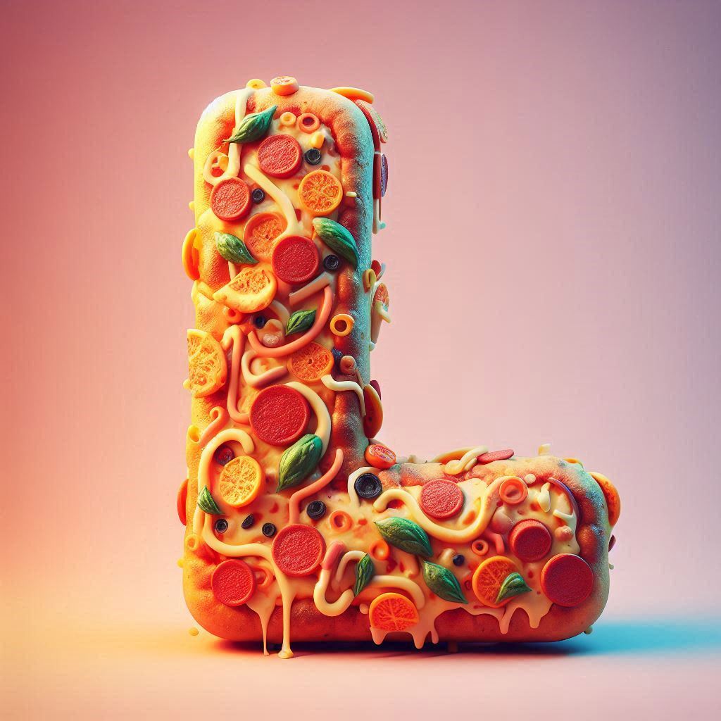 Pizza — letter L (variant 2)