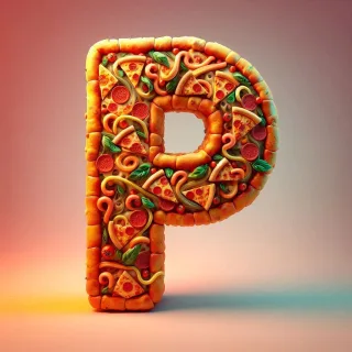 Pizza — letter P