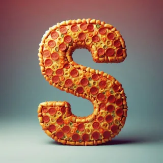 Pizza — letter S