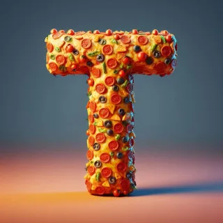 Pizza — letter T
