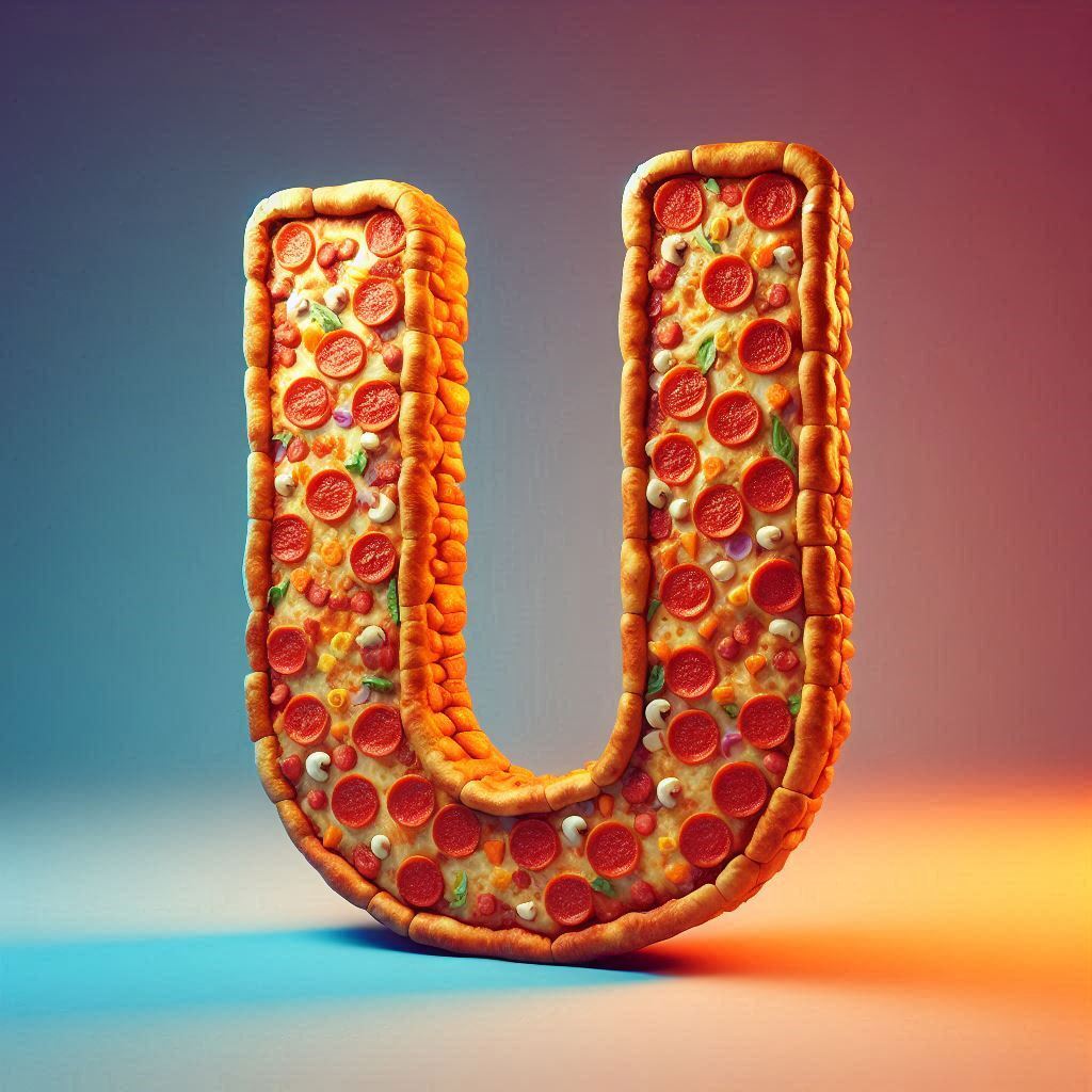 Pizza — letter U
