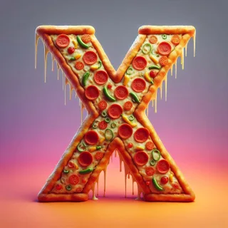 Pizza — letter X