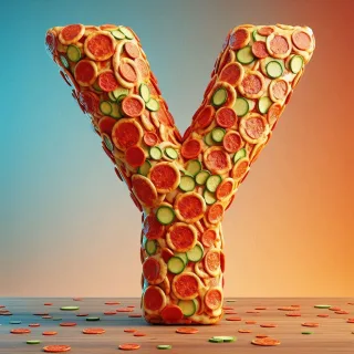 Pizza — letter Y (variant 2)