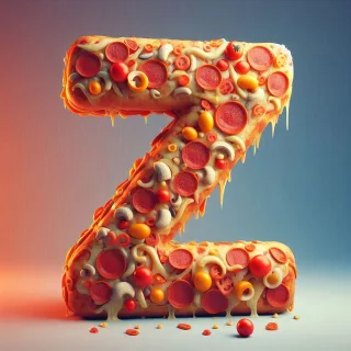Pizza — letter Z (variant 2)