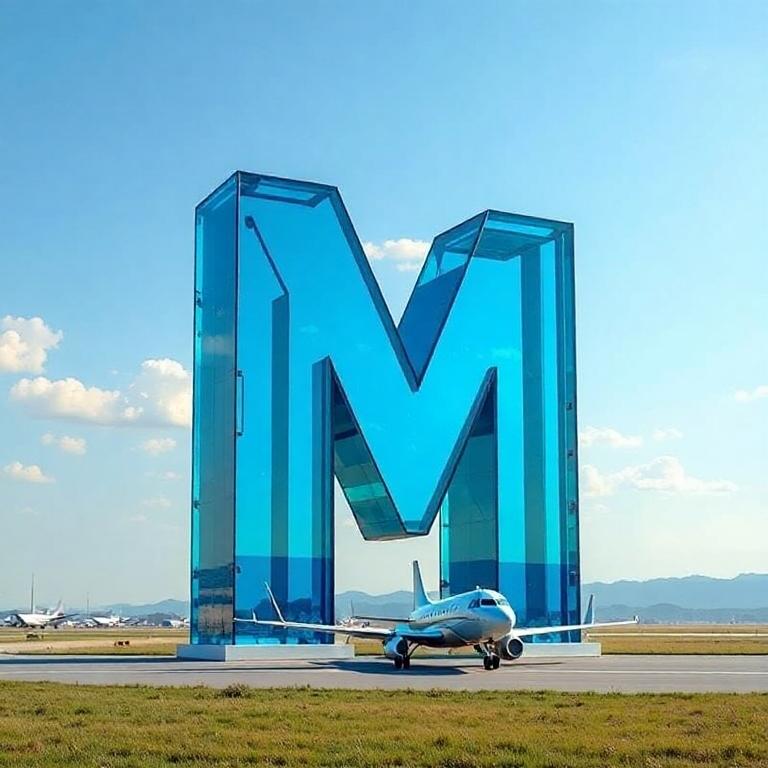 Plane — letter M