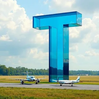 Plane — letter T