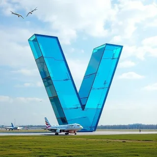 Plane — letter V