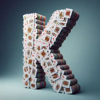 Playing cards — letter K
