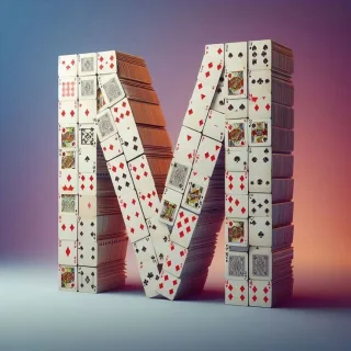 Playing cards — letter M