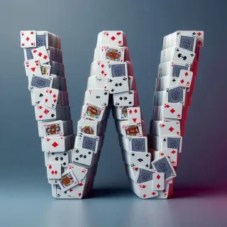 Playing cards — letter W