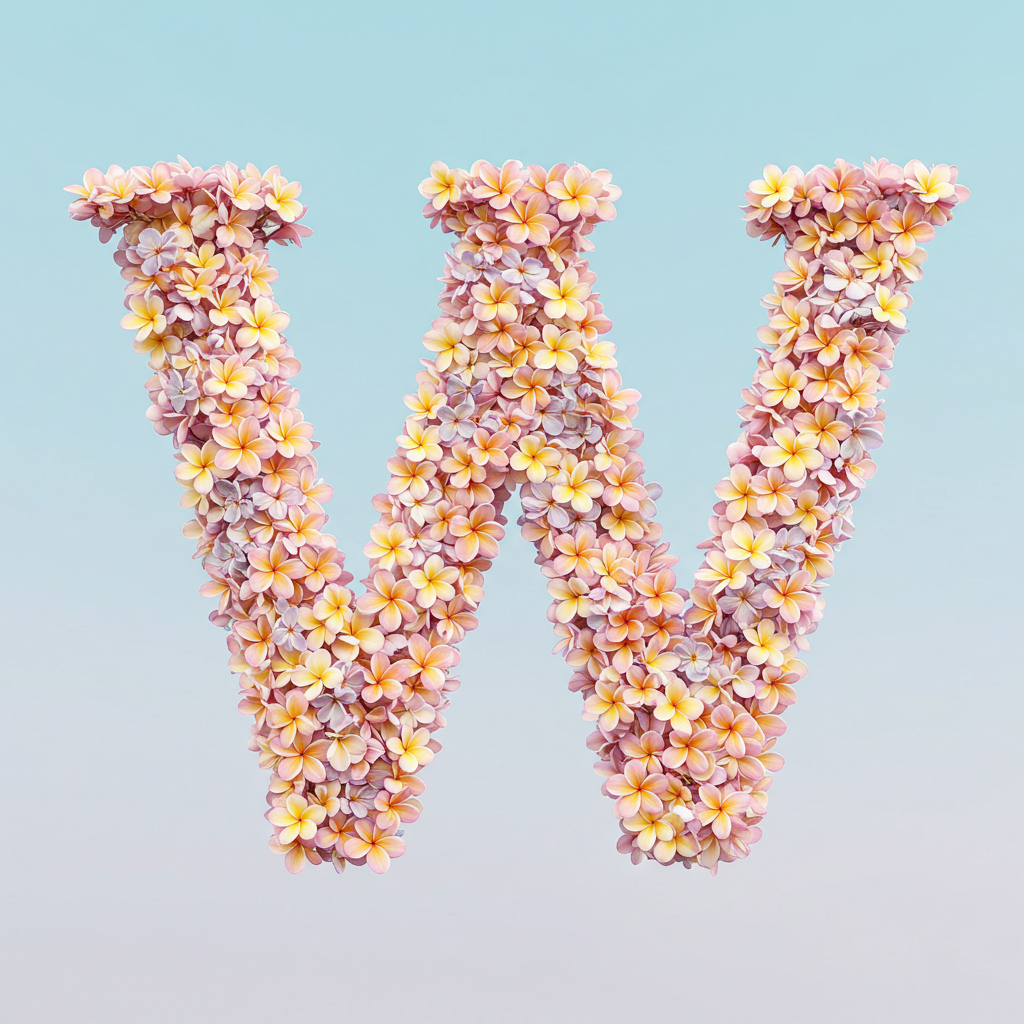 Plumeria — letter W