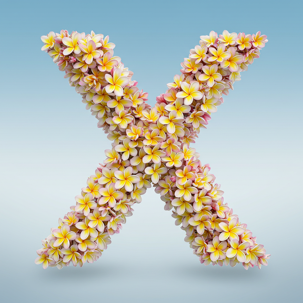 Plumeria — letter X