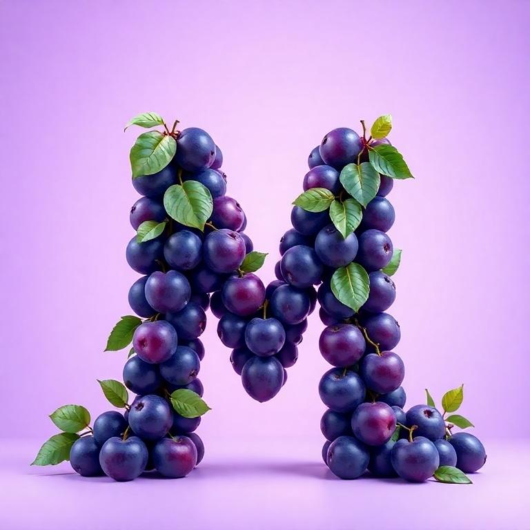 Plums — letter M