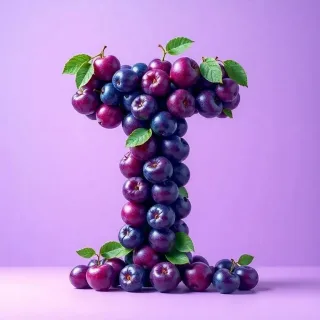 Plums — letter T