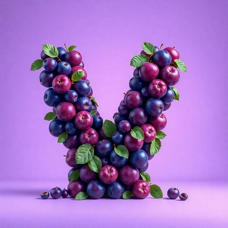 Plums — letter V