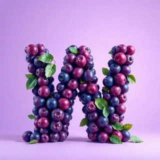 Plums — letter W