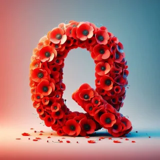 Poppies — letter Q
