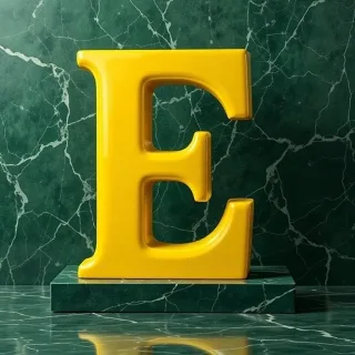 Porcelain — letter E
