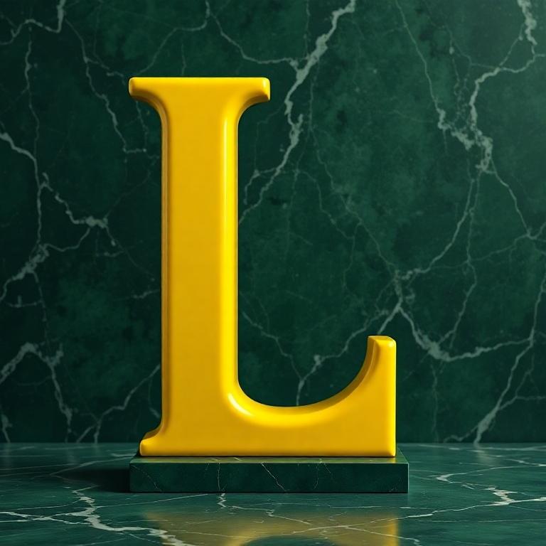 Porcelain — letter L