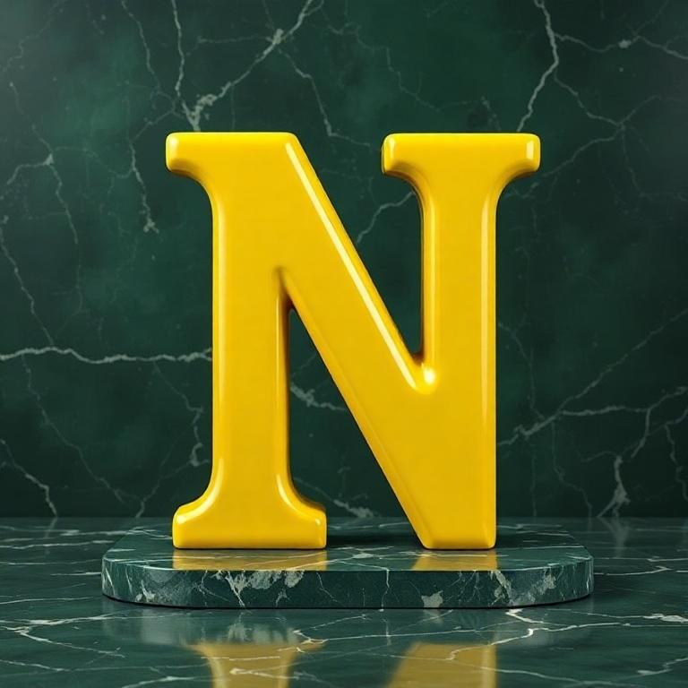 Porcelain — letter N