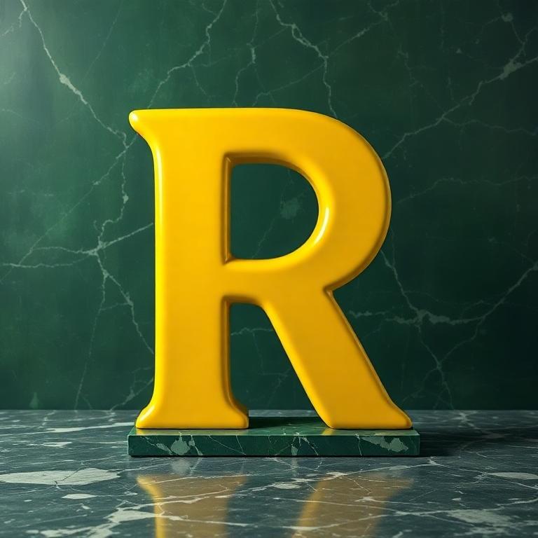Porcelain — letter R