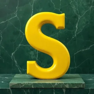Porcelain — letter S