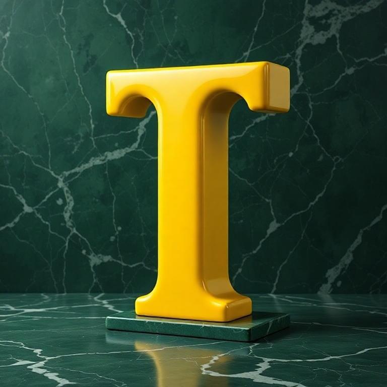 Porcelain — letter T