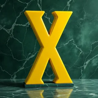 Porcelain — letter X