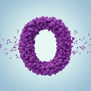 Purple hearts — letter O