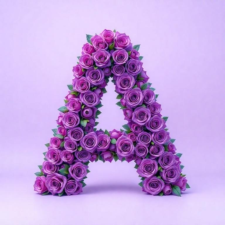 Purple rose 2 — letter A