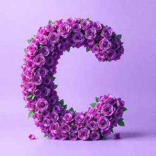 Purple rose 2 — letter C